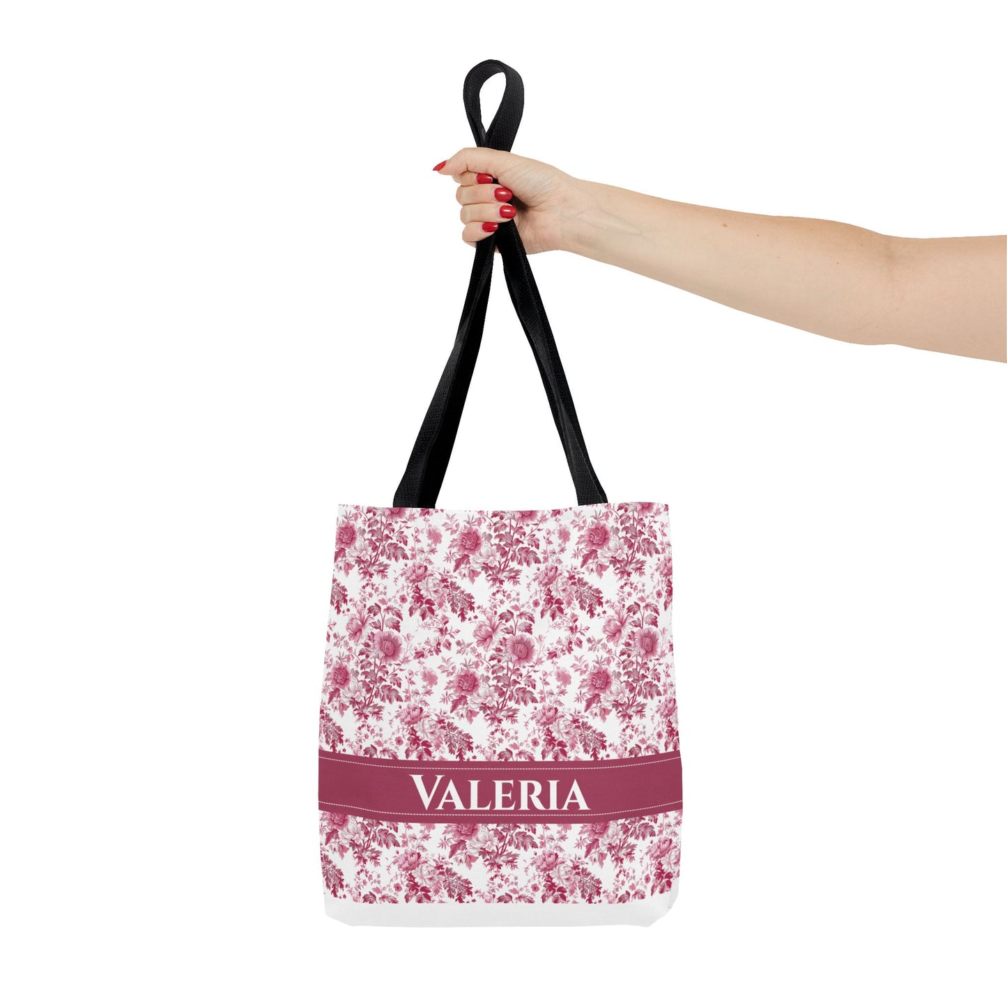 Floral Tote Bag - Stylish Carry-All, Personalized Gift, Eco-Friendly Shopping, Summer Accessory, Beach Bag, Valeria Design