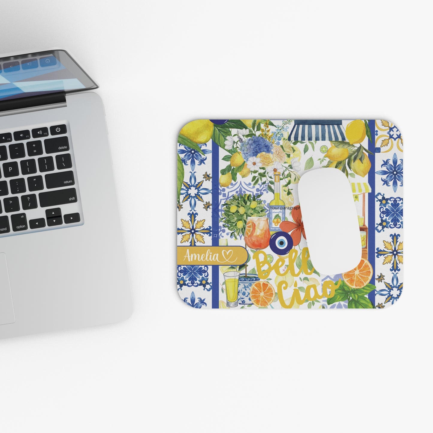 Lemon Mouse Pad - Summer Vibe Accessory - Personalized Mouse Pad