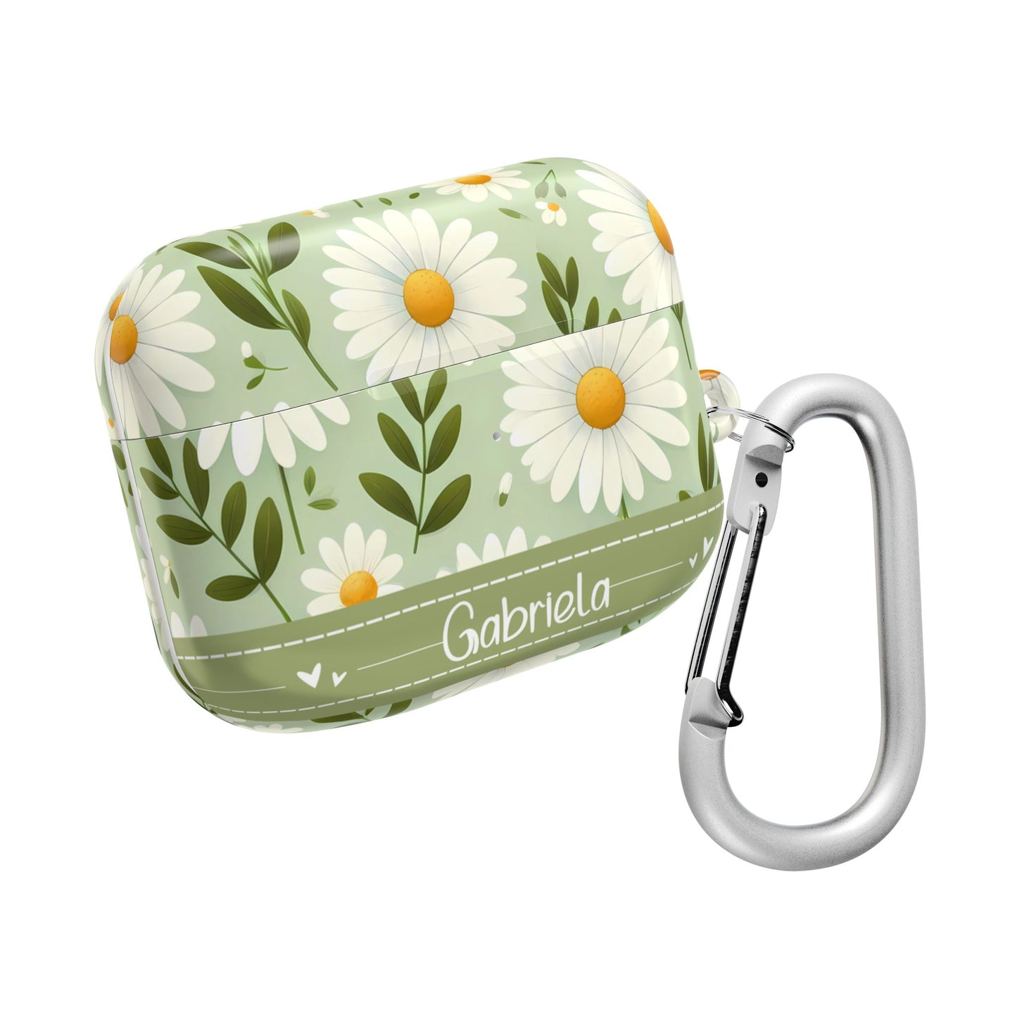Floral AirPod Case - Personalized Daisy Design, Cute Earbud Holder, Floral Gift Idea for Her, Summer Accessory, Customized Tech