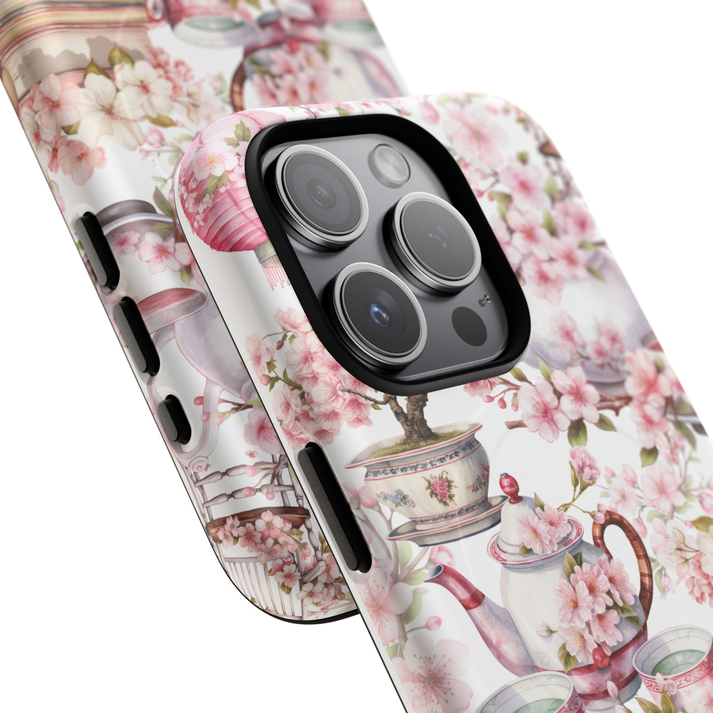 Tea Lover iPhone Case - MagSafe iPhone Case - Cherry Blossom Design