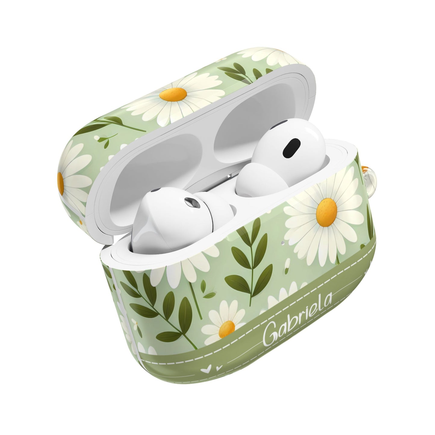 Floral AirPod Case - Personalized Daisy Design, Cute Earbud Holder, Floral Gift Idea for Her, Summer Accessory, Customized Tech