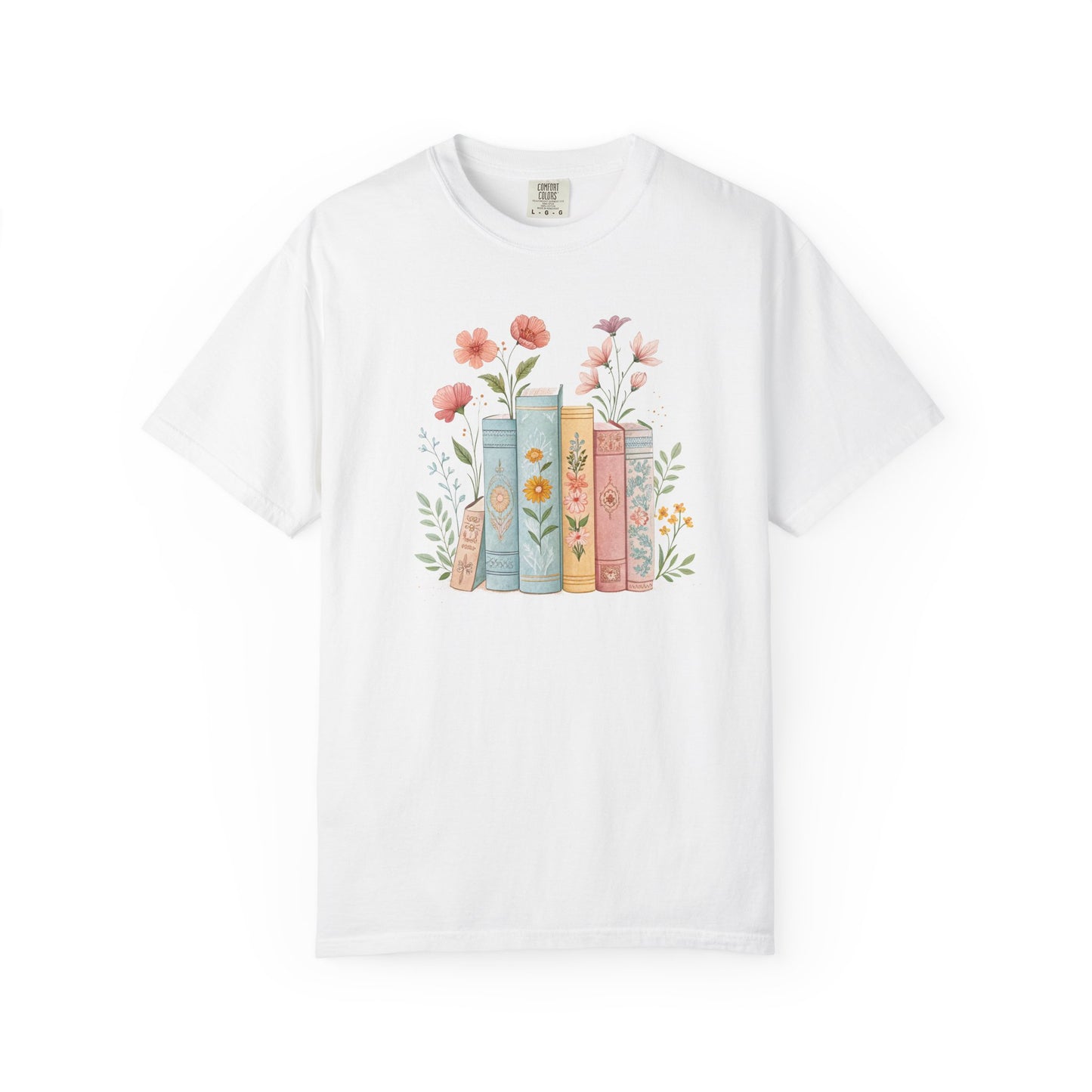 Floral Book Lover T-shirt - Perfect for Students, Book Clubs, Gift for Libraries, Cozy Reads - Literary Floral Tee, Bookish Gift, Spring