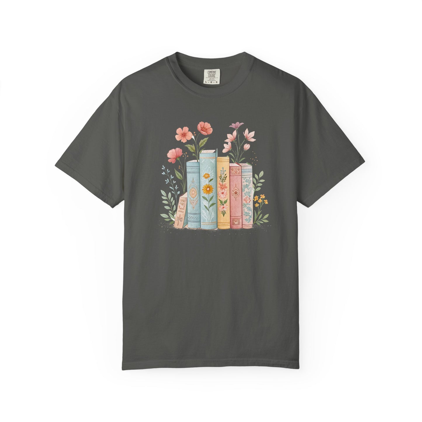 Floral Book Lover T-shirt - Perfect for Students, Book Clubs, Gift for Libraries, Cozy Reads - Literary Floral Tee, Bookish Gift, Spring