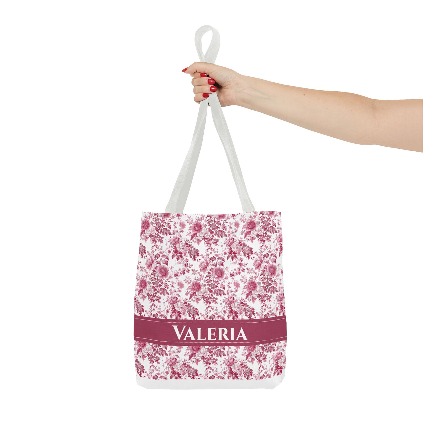 Floral Tote Bag - Stylish Carry-All, Personalized Gift, Eco-Friendly Shopping, Summer Accessory, Beach Bag, Valeria Design