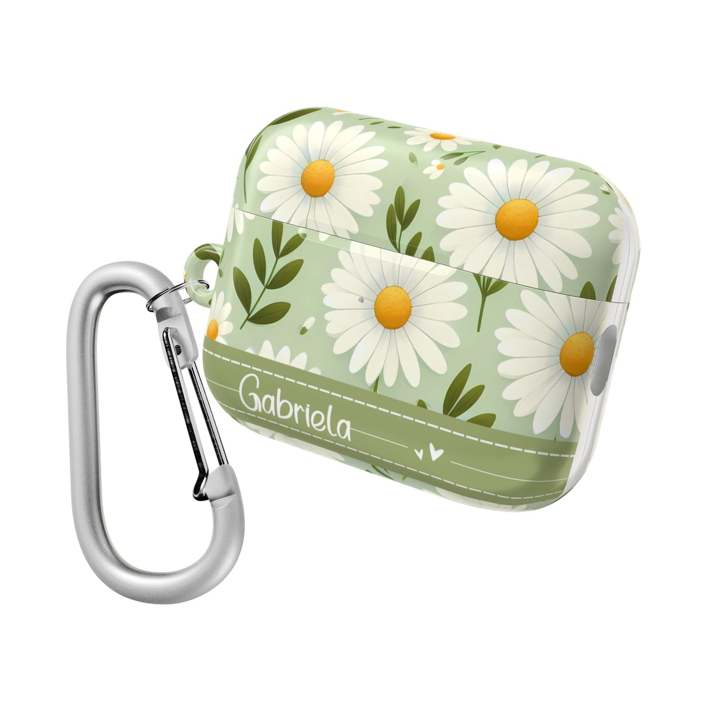 Floral AirPod Case - Personalized Daisy Design, Cute Earbud Holder, Floral Gift Idea for Her, Summer Accessory, Customized Tech