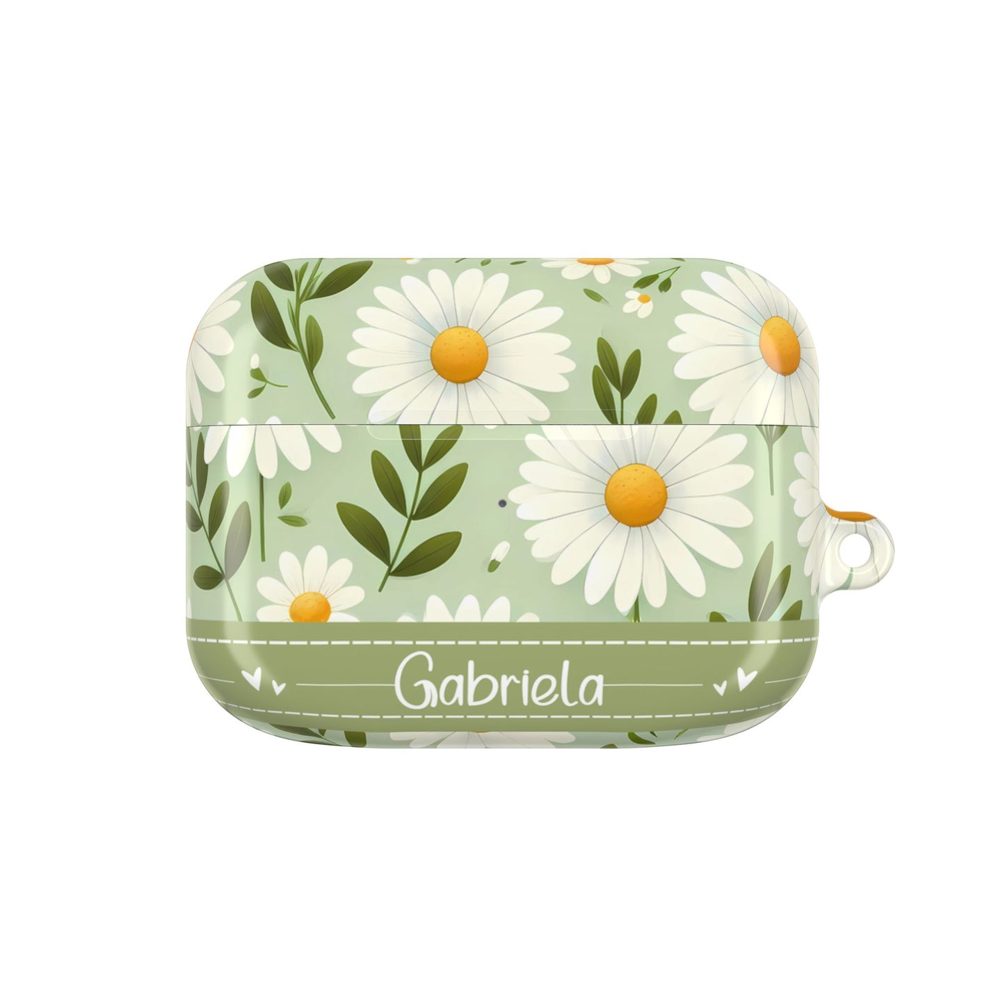 Floral AirPod Case - Personalized Daisy Design, Cute Earbud Holder, Floral Gift Idea for Her, Summer Accessory, Customized Tech