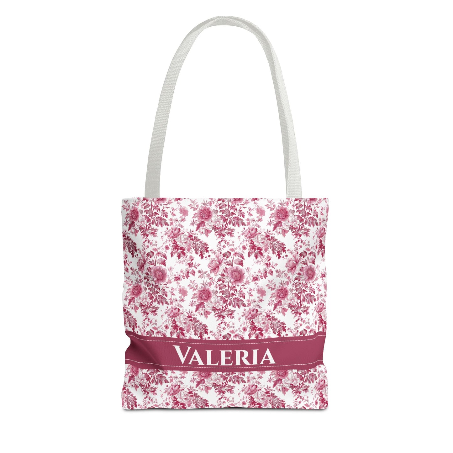 Floral Tote Bag - Stylish Carry-All, Personalized Gift, Eco-Friendly Shopping, Summer Accessory, Beach Bag, Valeria Design