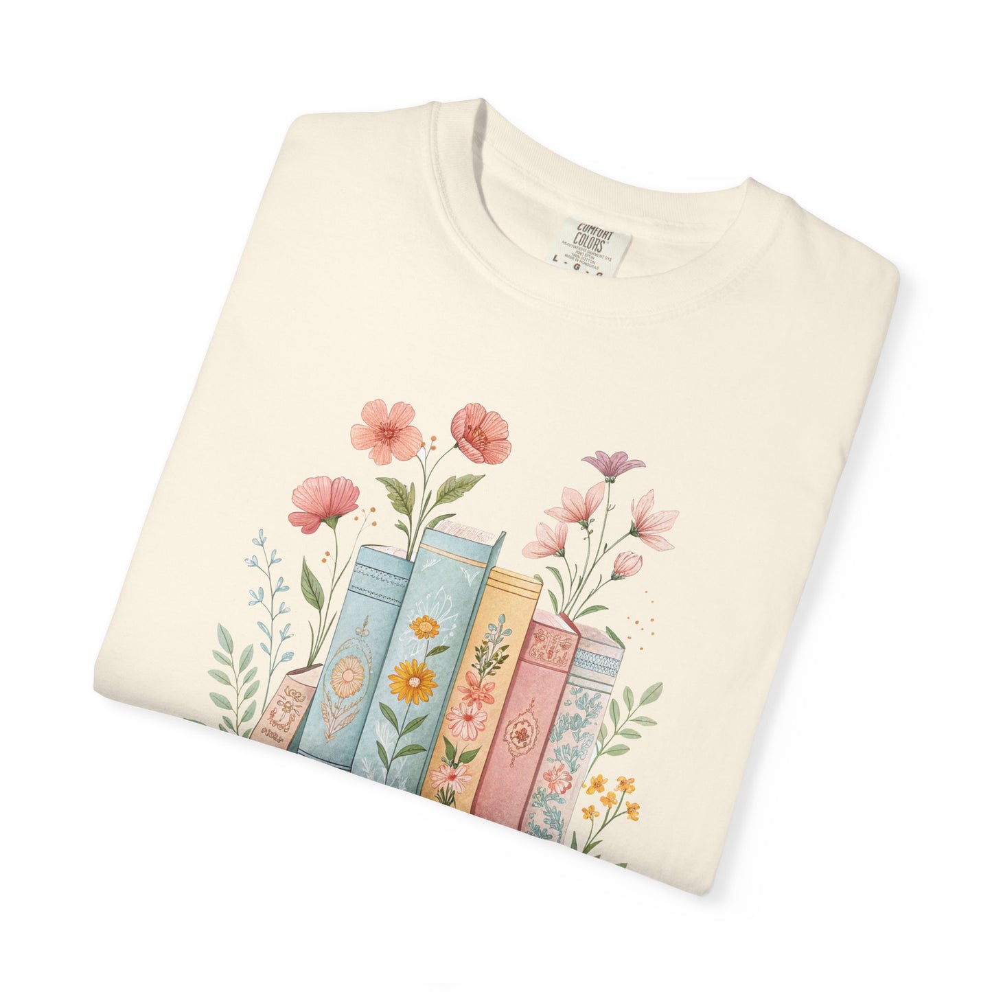 Floral Book Lover T-shirt - Perfect for Students, Book Clubs, Gift for Libraries, Cozy Reads - Literary Floral Tee, Bookish Gift, Spring