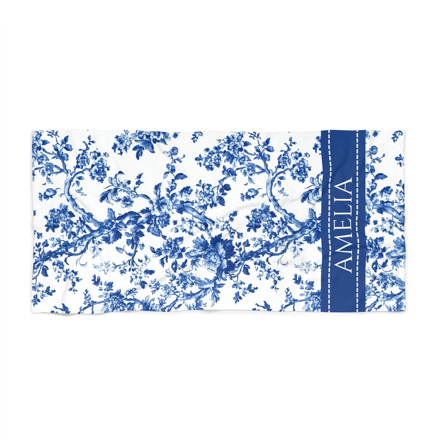 Personalized Toile Beach Towel