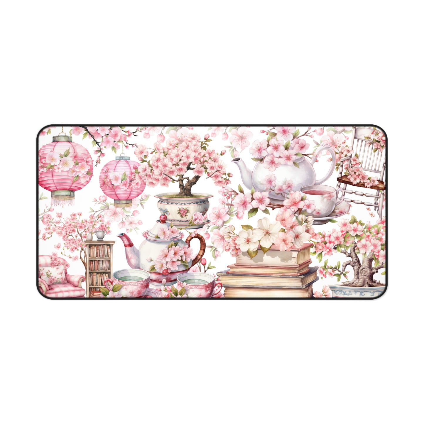 Cherry Blossom Desk Mat Elegant Floral Home Office Decor, Perfect for Gifts, Gamers,
