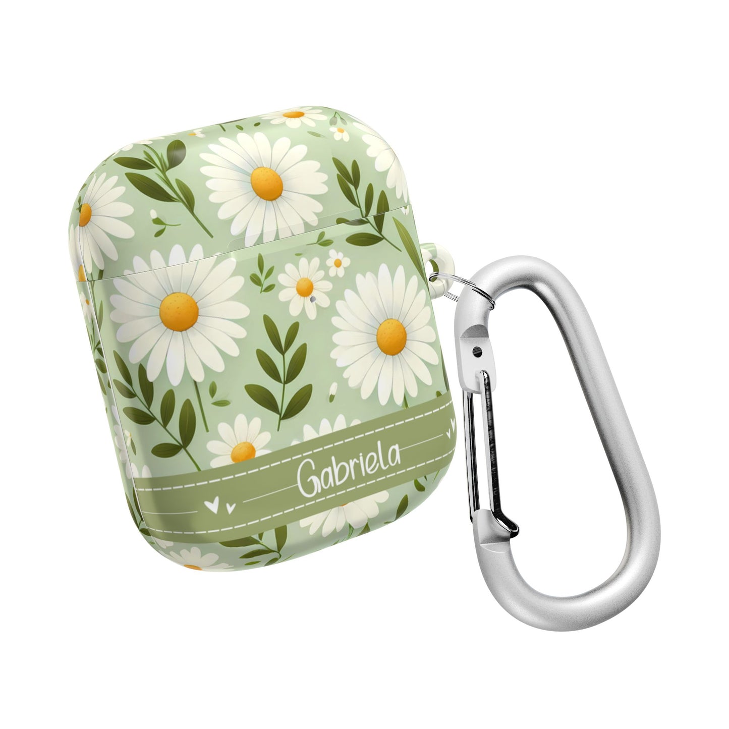 Floral AirPod Case - Personalized Daisy Design, Cute Earbud Holder, Floral Gift Idea for Her, Summer Accessory, Customized Tech