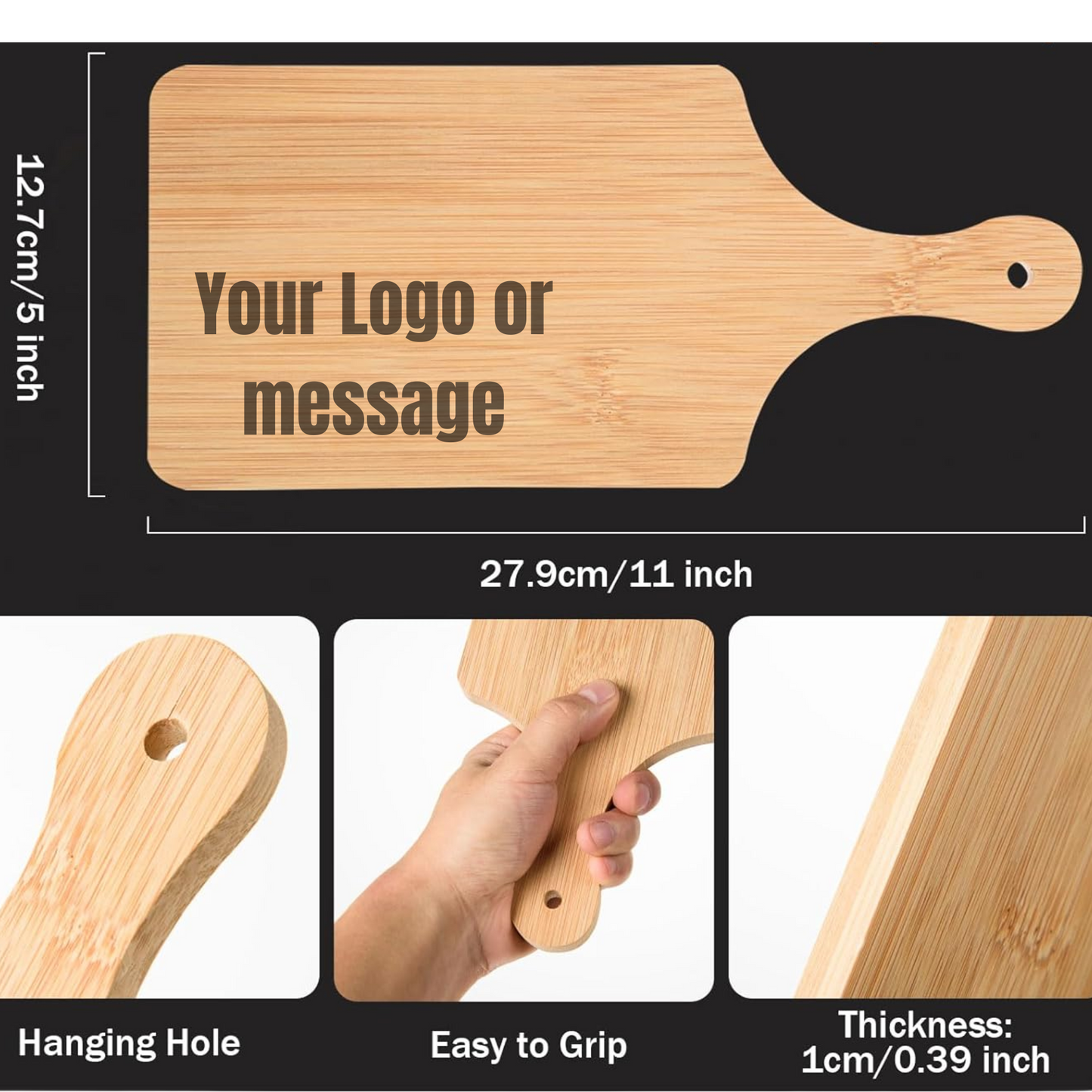 Custom Mini Charcuterie Board - Laser engraved with you logo or message