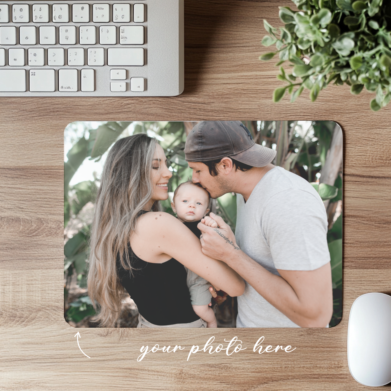 Family Mouse Pad - Office Family Design Decor - Personalized Home Office Accessory