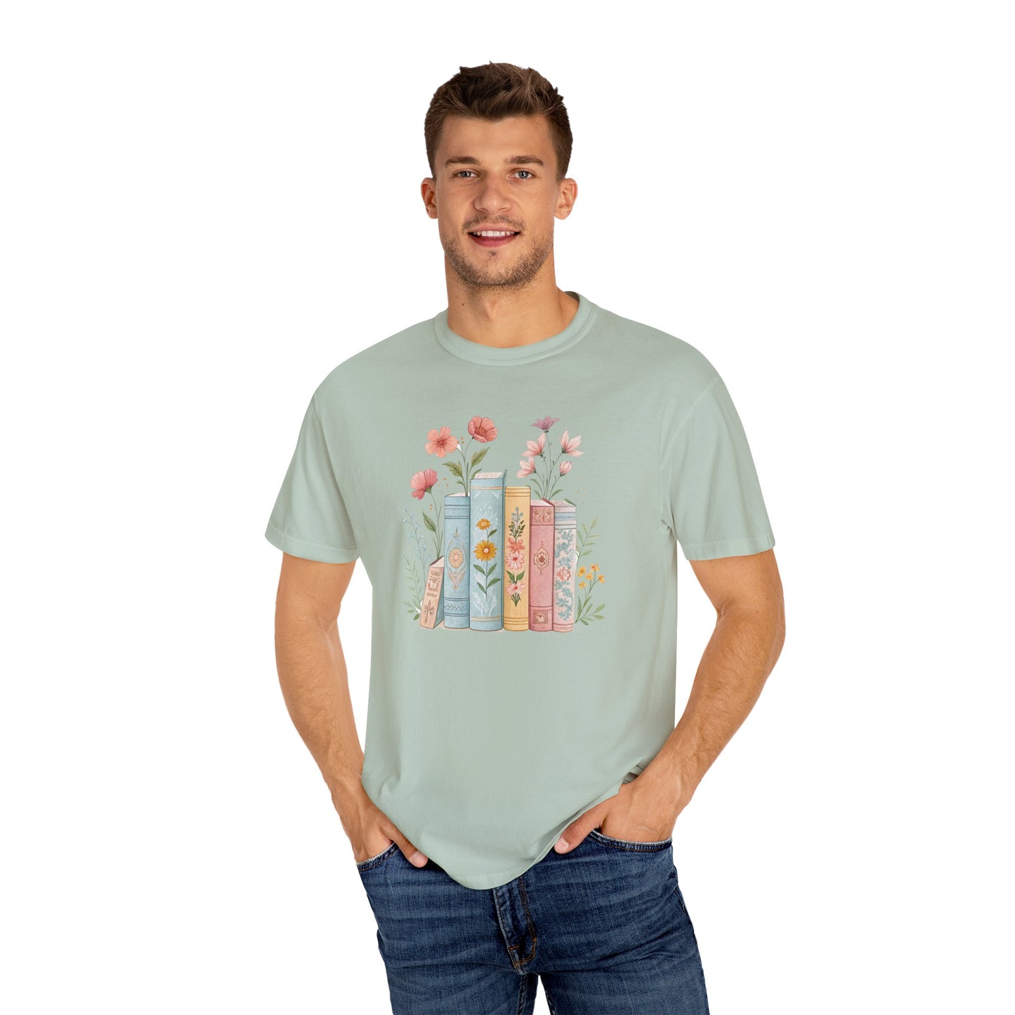 Floral Book Lover T-shirt - Perfect for Students, Book Clubs, Gift for Libraries, Cozy Reads - Literary Floral Tee, Bookish Gift, Spring