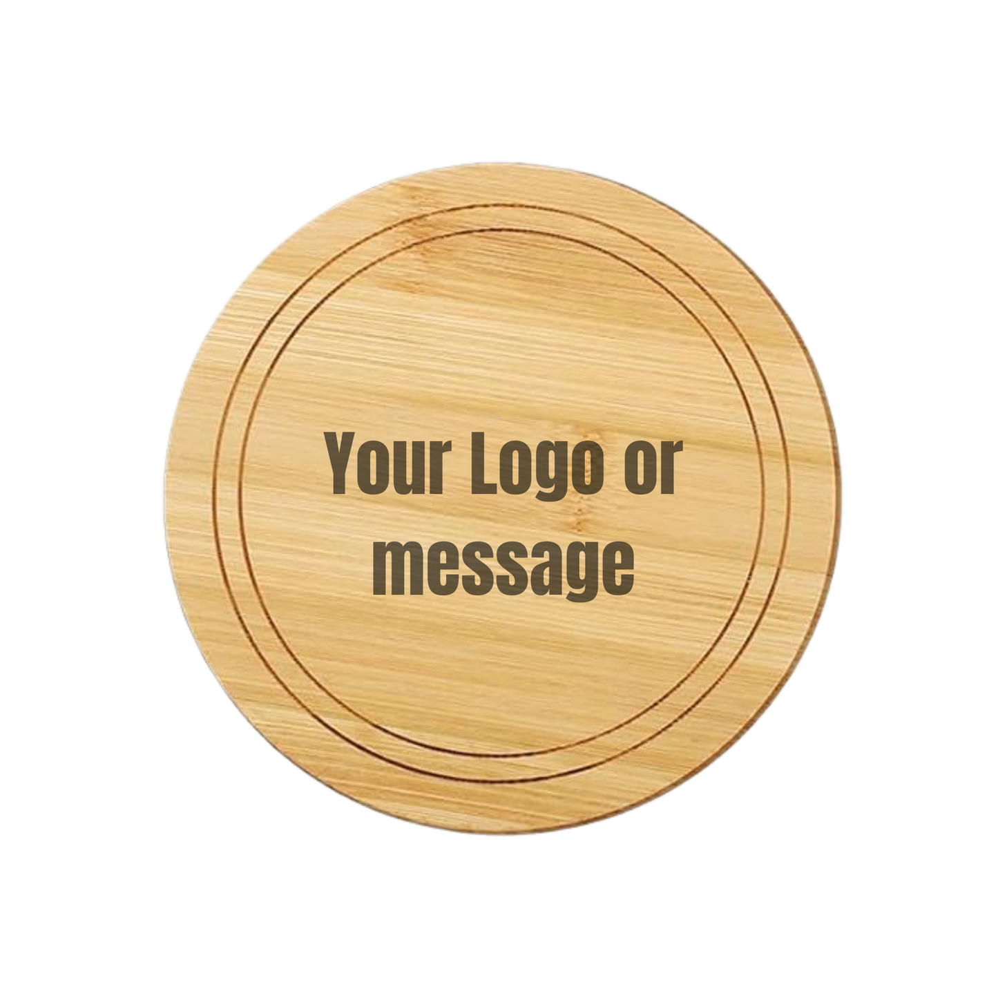 Custom Round Mini Charcuterie Board - Laser Engraved with your logo or message