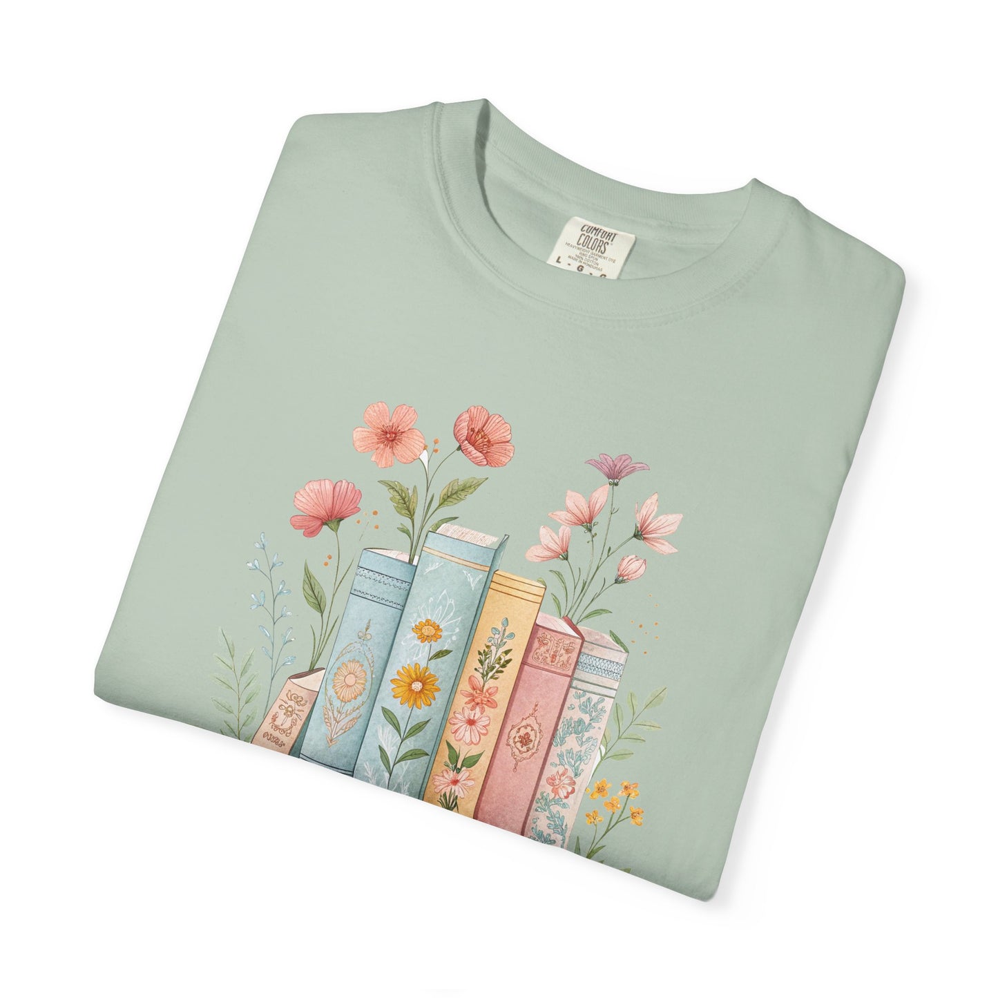 Floral Book Lover T-shirt - Perfect for Students, Book Clubs, Gift for Libraries, Cozy Reads - Literary Floral Tee, Bookish Gift, Spring
