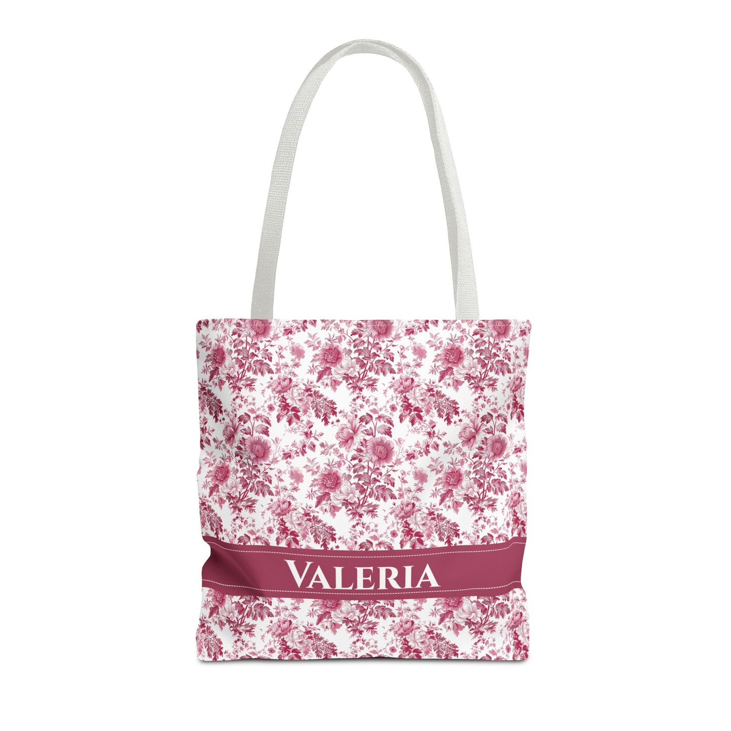 Floral Tote Bag - Stylish Carry-All, Personalized Gift, Eco-Friendly Shopping, Summer Accessory, Beach Bag, Valeria Design