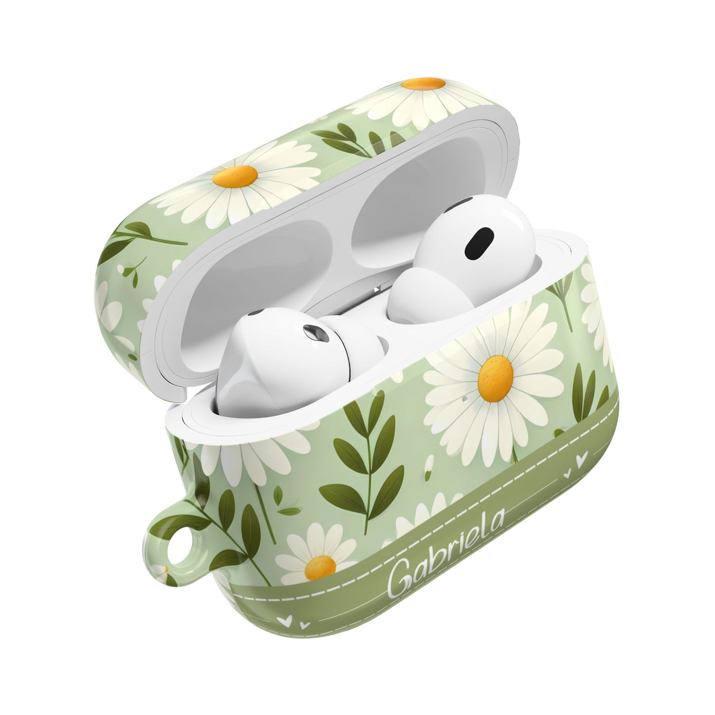 Floral AirPod Case - Personalized Daisy Design, Cute Earbud Holder, Floral Gift Idea for Her, Summer Accessory, Customized Tech