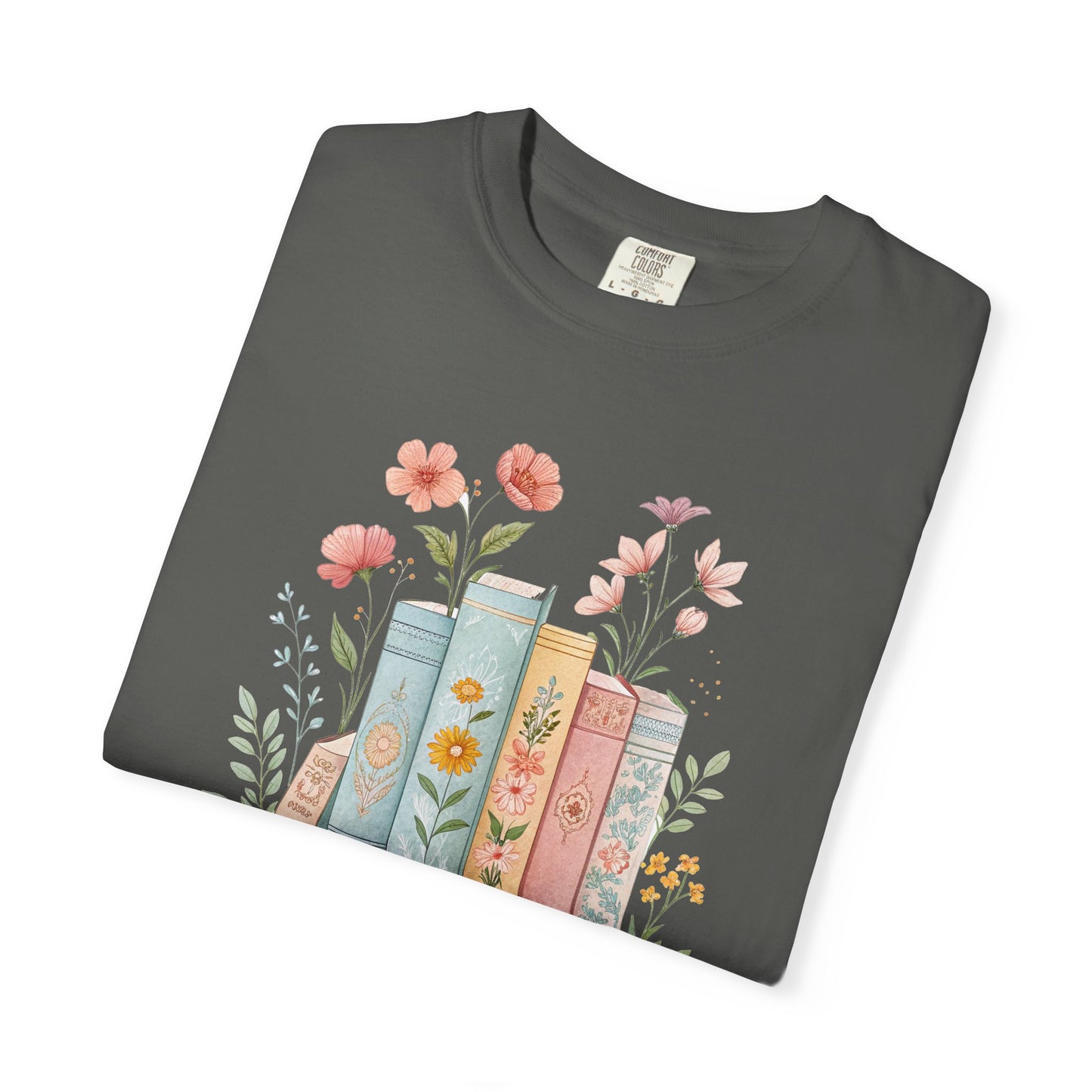 Floral Book Lover T-shirt - Perfect for Students, Book Clubs, Gift for Libraries, Cozy Reads - Literary Floral Tee, Bookish Gift, Spring