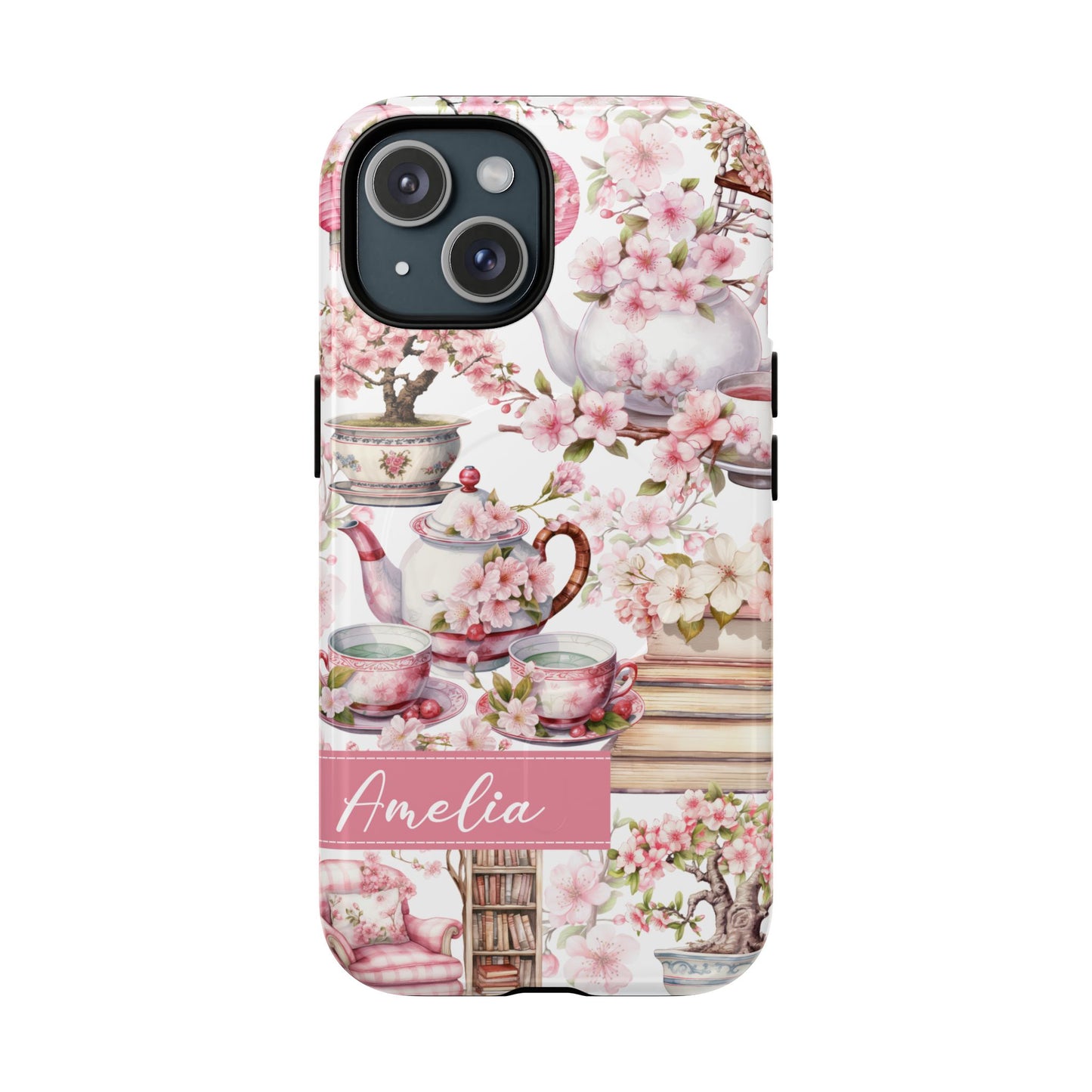 Tea Lover iPhone Case - MagSafe iPhone Case - Cherry Blossom Design