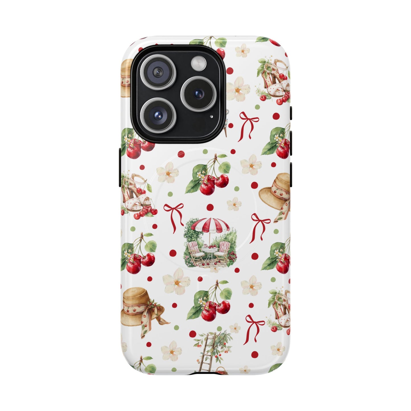 Floral Theme iPhone Case - MagSafe iPhone Case - Cherry Design iPhone Case - iPhone Case For Her