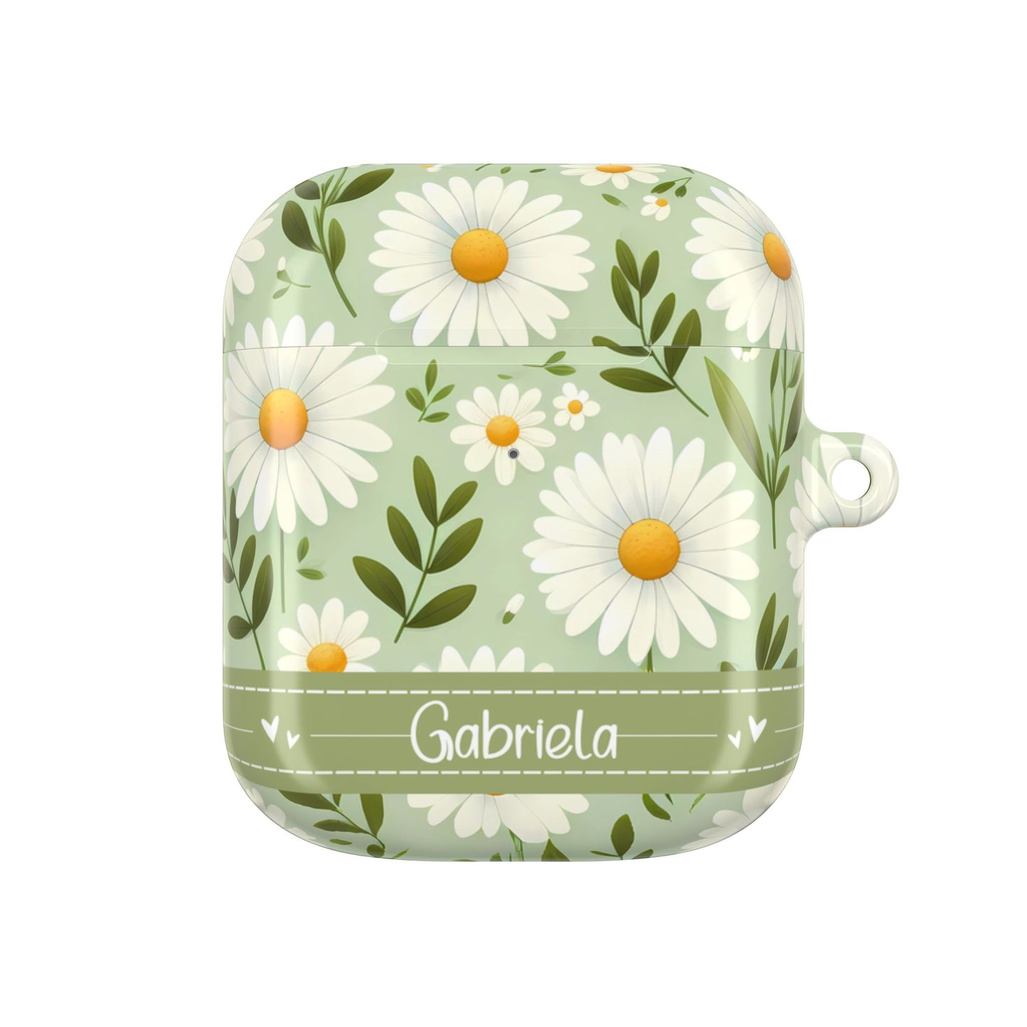 Floral AirPod Case - Personalized Daisy Design, Cute Earbud Holder, Floral Gift Idea for Her, Summer Accessory, Customized Tech