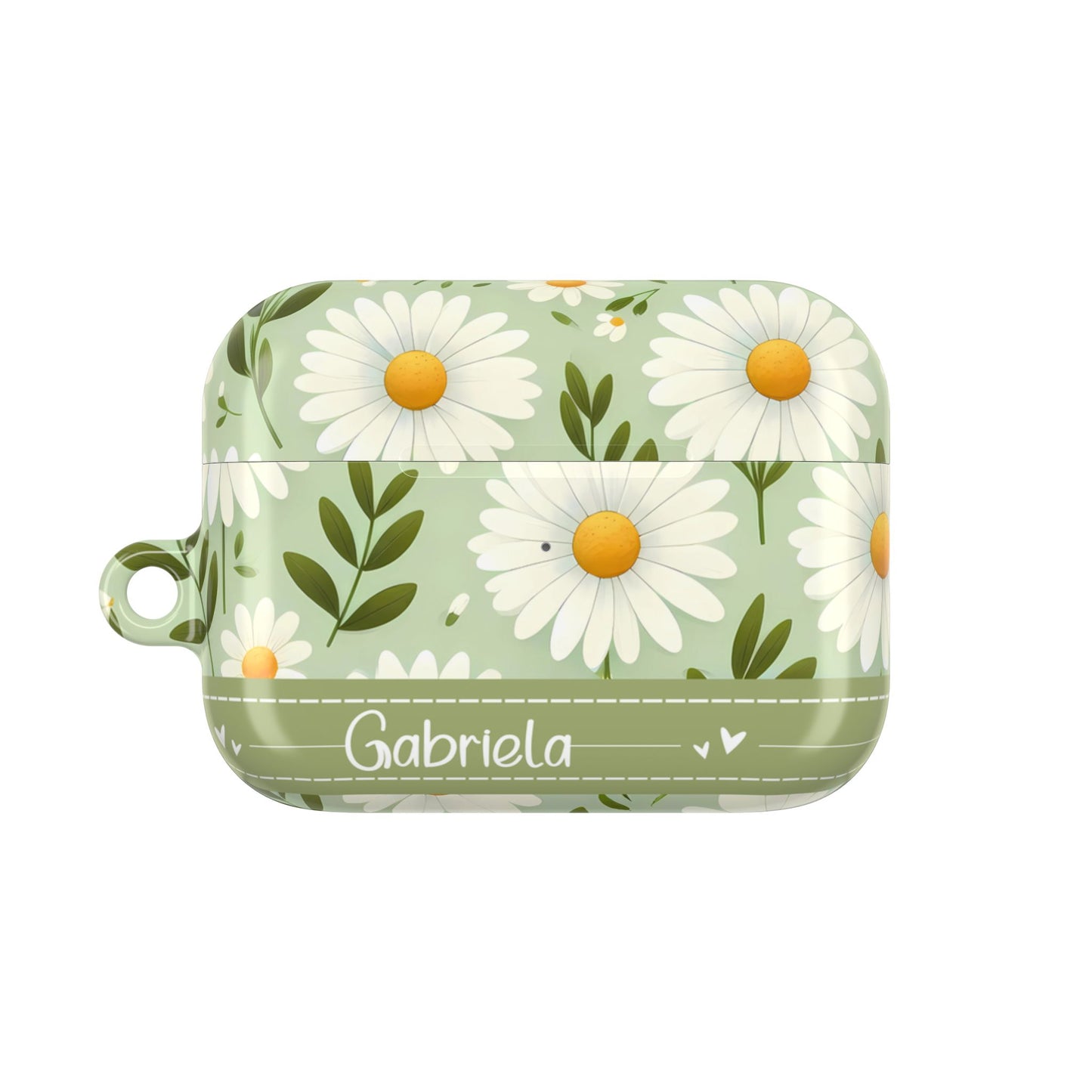 Floral AirPod Case - Personalized Daisy Design, Cute Earbud Holder, Floral Gift Idea for Her, Summer Accessory, Customized Tech