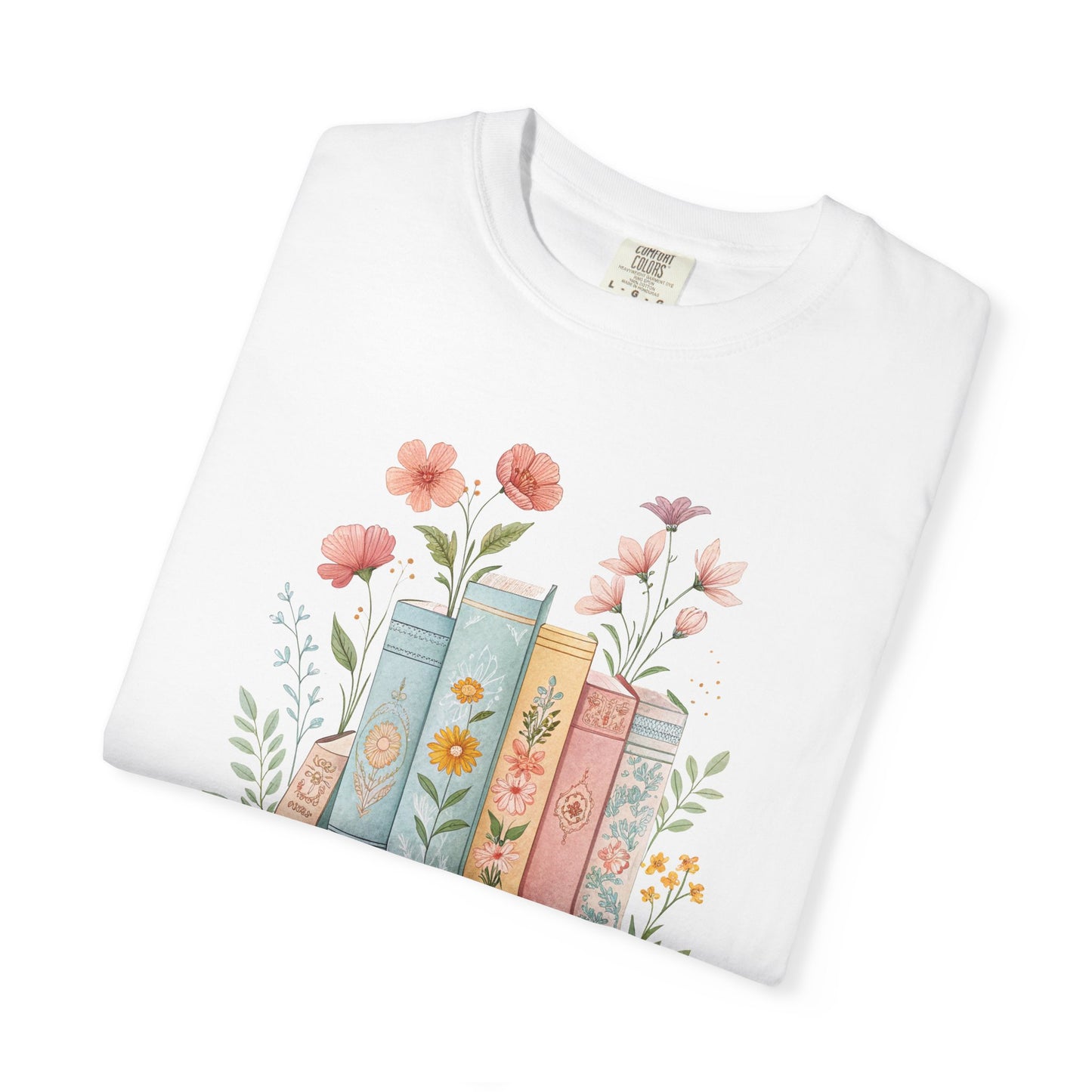 Floral Book Lover T-shirt - Perfect for Students, Book Clubs, Gift for Libraries, Cozy Reads - Literary Floral Tee, Bookish Gift, Spring