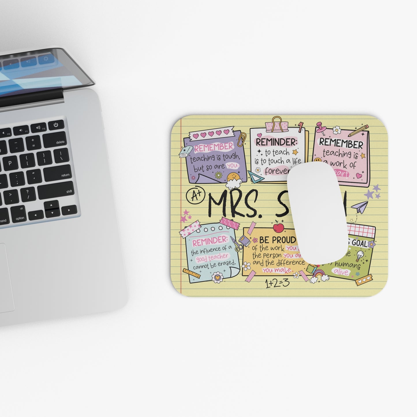 Teacher Appreciation Mouse Pad, Cute Teacher Gift, Classroom Decor, Inspirational Mouse Mat, Back to School Supplies