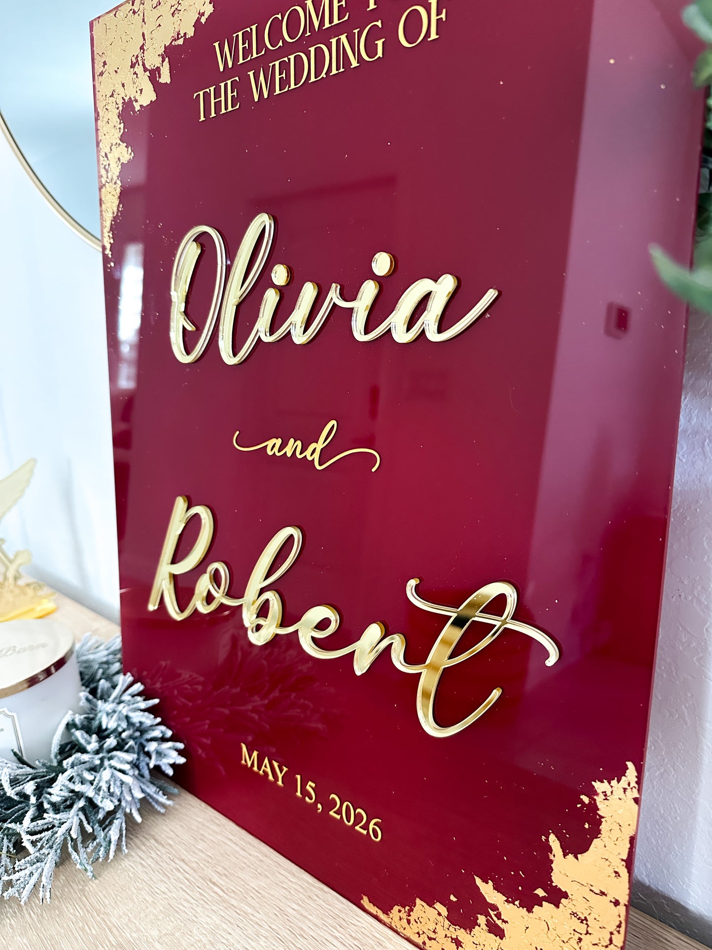 Foil Welcome Wedding Sign