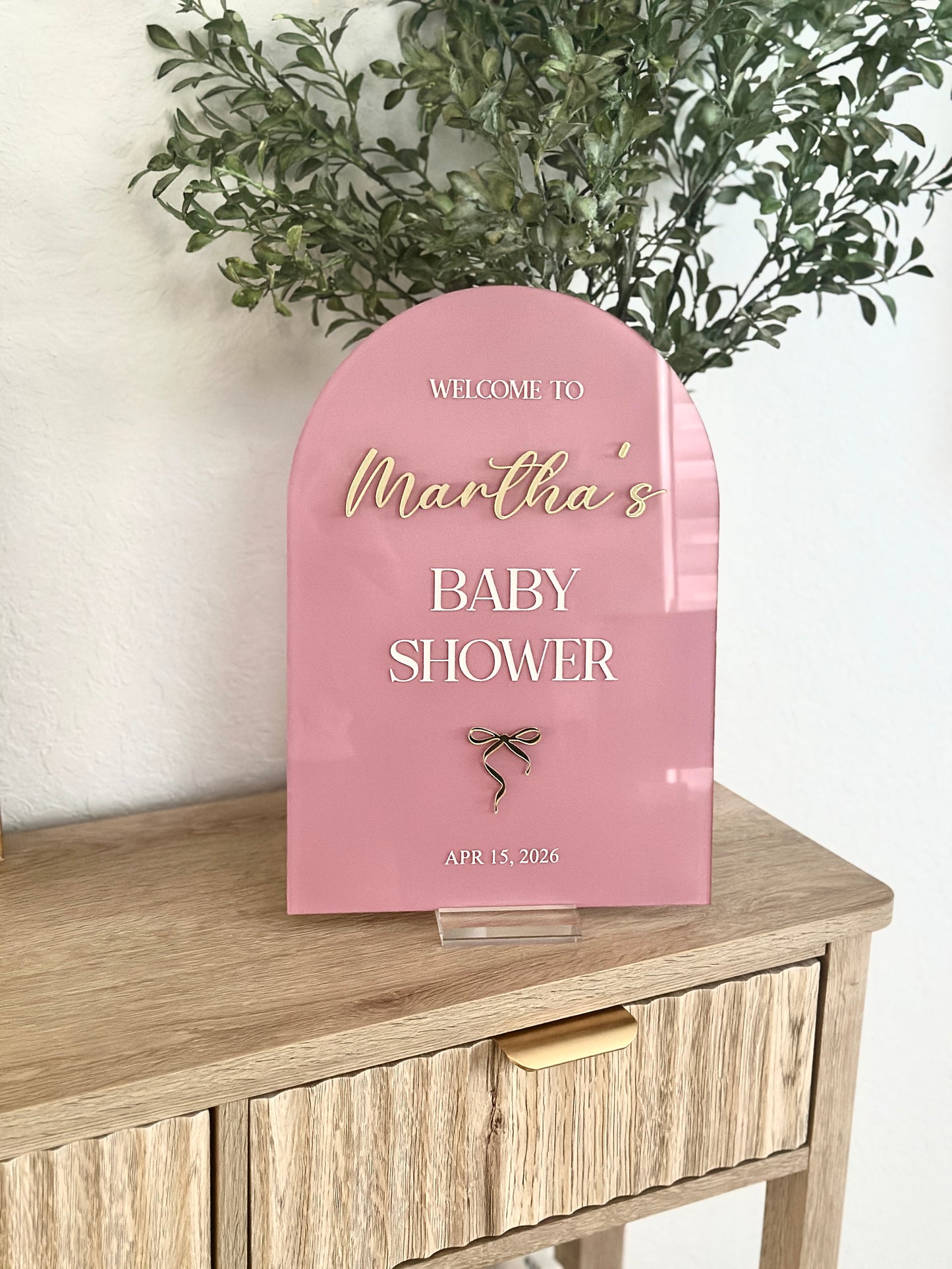 Arch Acrylic Baby Shower Sign
