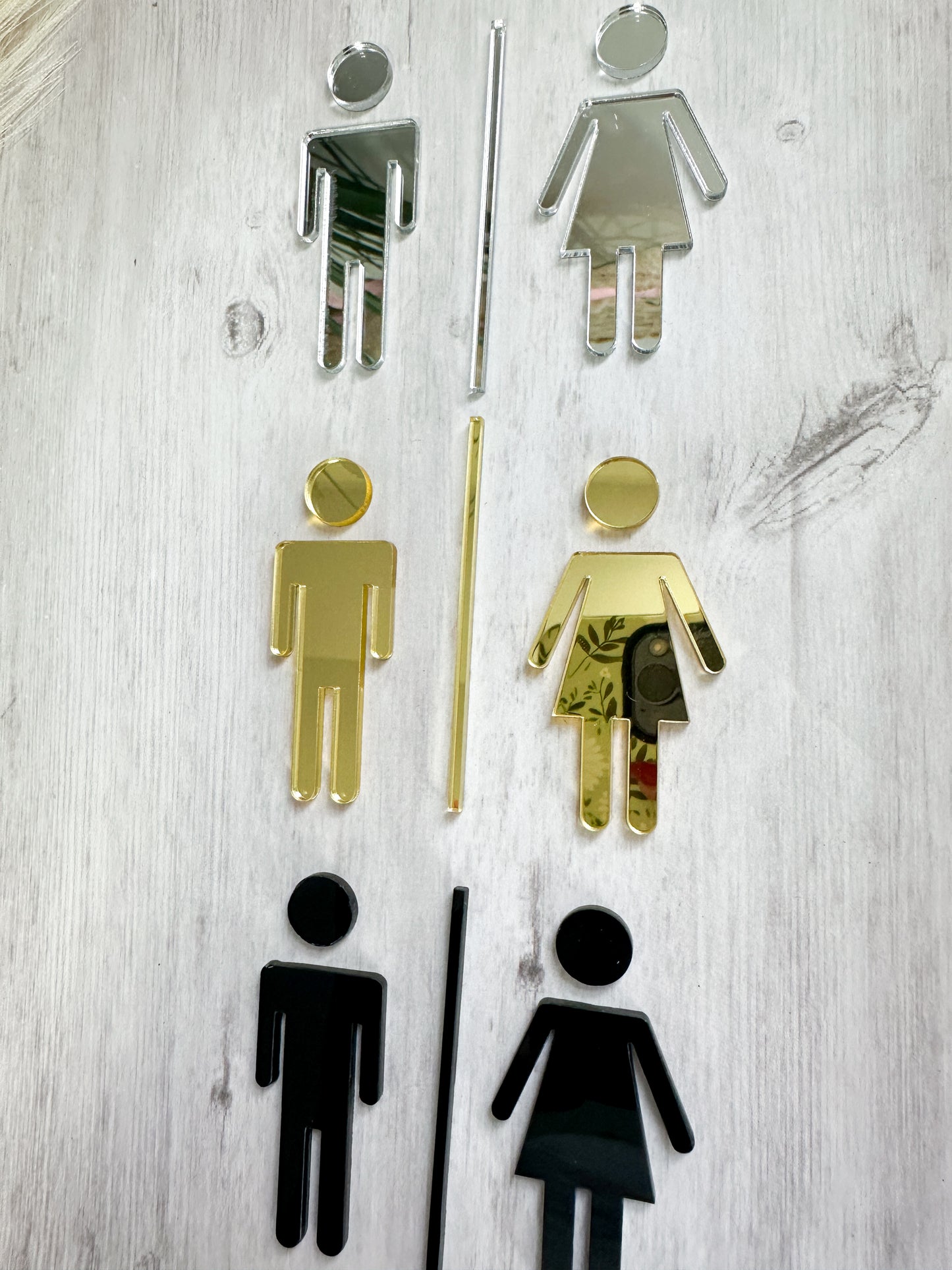 Couple Restroom Door Sign