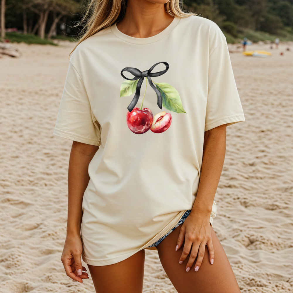 Cherry Blossom Theme T-Shirt - Summer Design T-shirt - Gift For her - Vintage T-Shirt