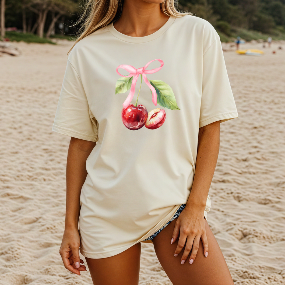 Cherry Blossom Theme T-Shirt - Summer Design T-shirt - Gift For her - Vintage T-Shirt