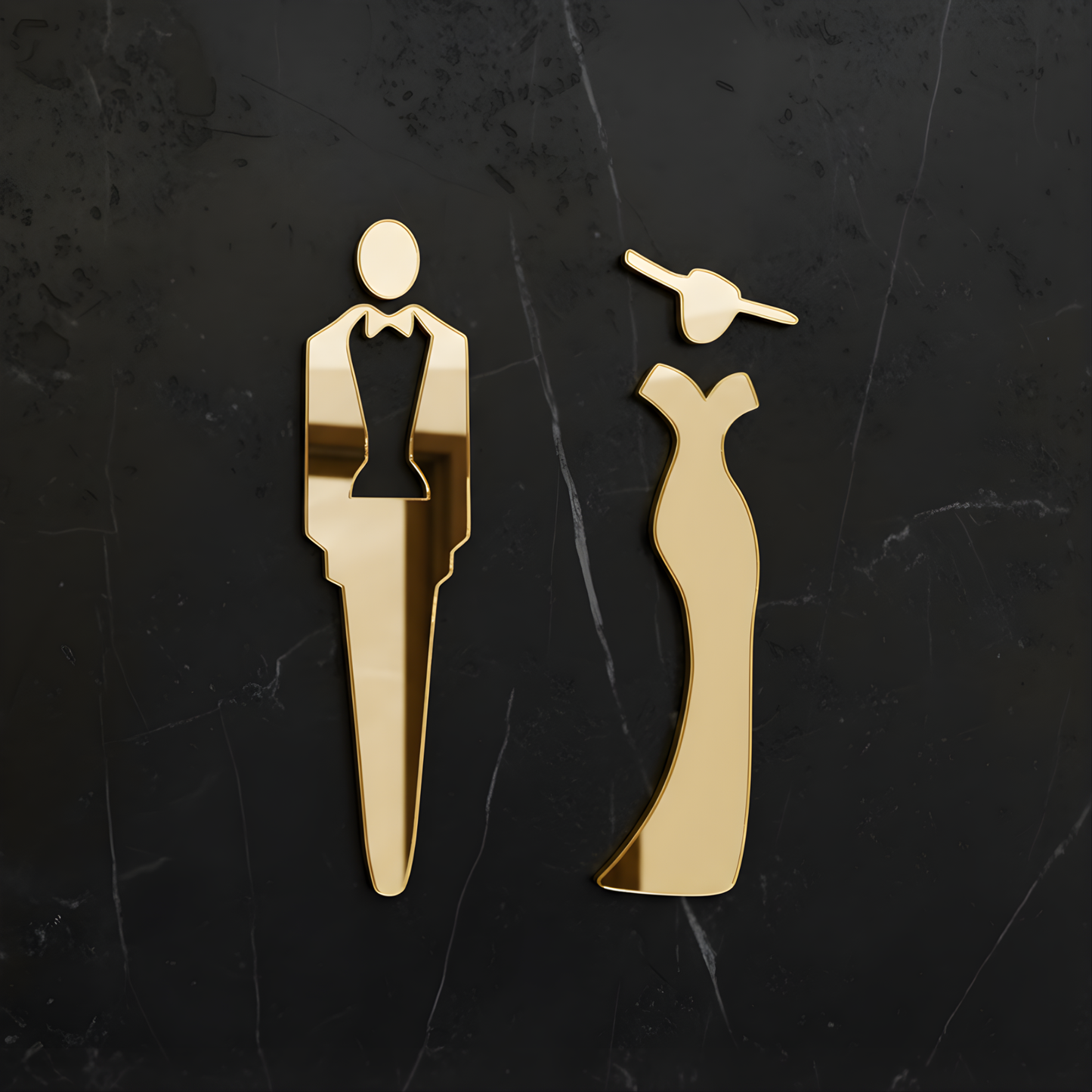 Elegant Restroom Sign