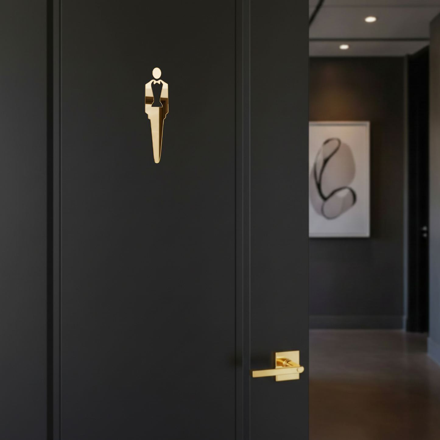 Elegant Restroom Sign