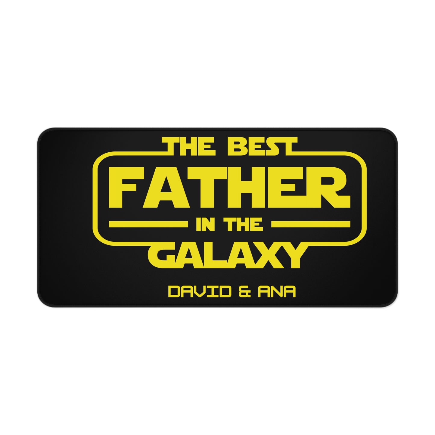 Personalized Fathers Day Desk Mat, Custom Office Decor, Geeky Gift for Dad, Star Wars Inspired, Home Office Accessory, Gaming Mouse Pad