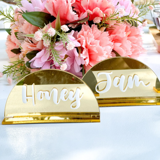 Luxury Acrylic Food Tag