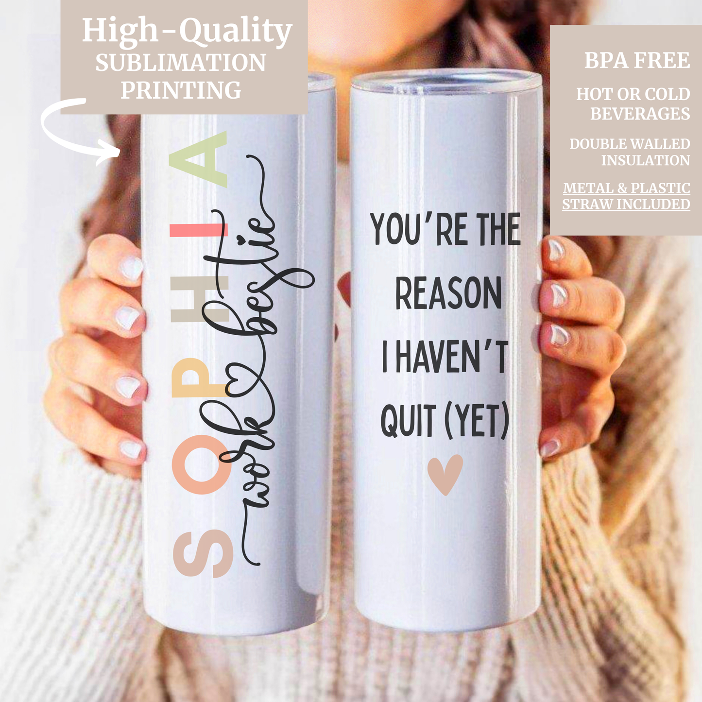 Work Bestie Tumbler - Co worker Gift