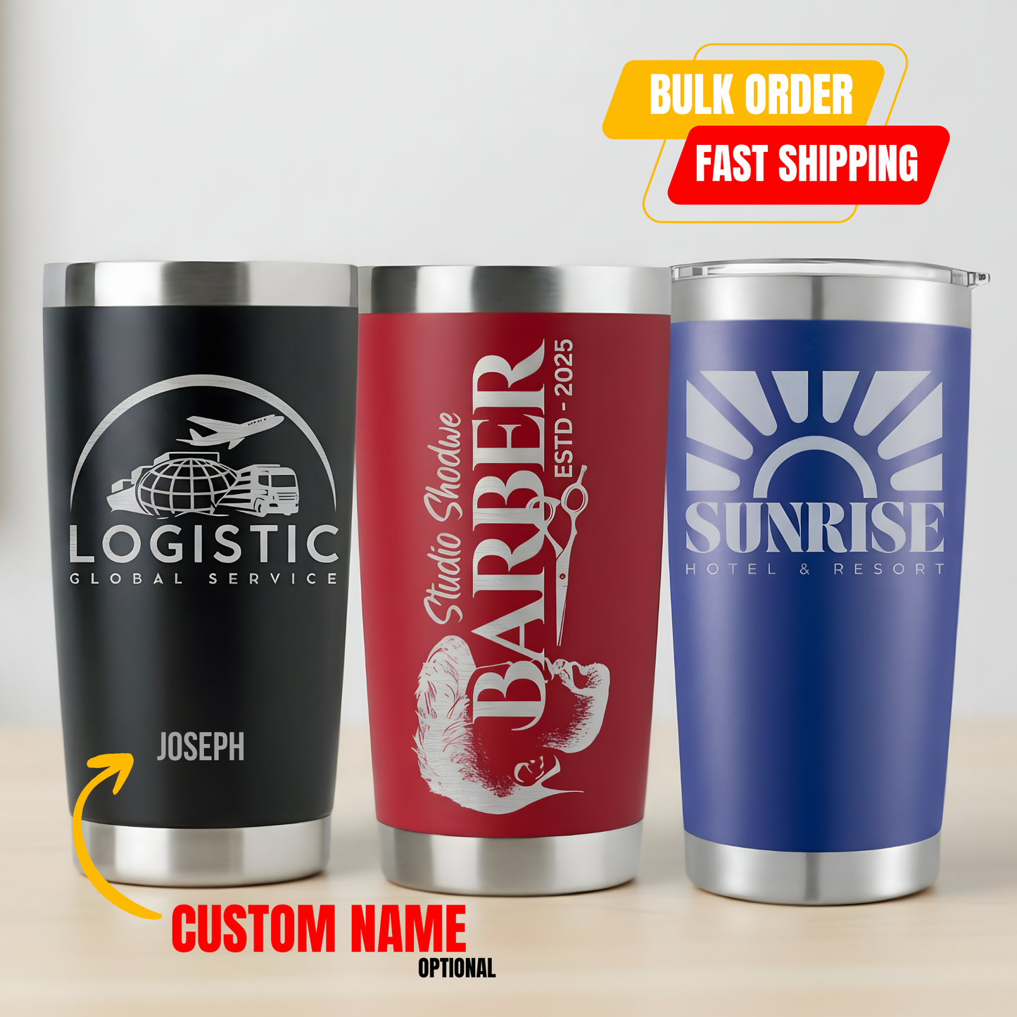 20oz Tumbler With Logo - Laser Engraved