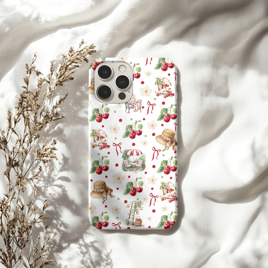 Floral Theme iPhone Case - MagSafe iPhone Case - Cherry Design iPhone Case - iPhone Case For Her