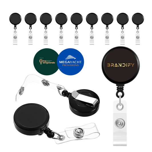 Custom Retractable Badge Holder with your logo or design (12pack)