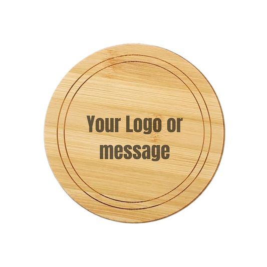 Custom Round Mini Charcuterie Board - Laser Engraved with your logo or message