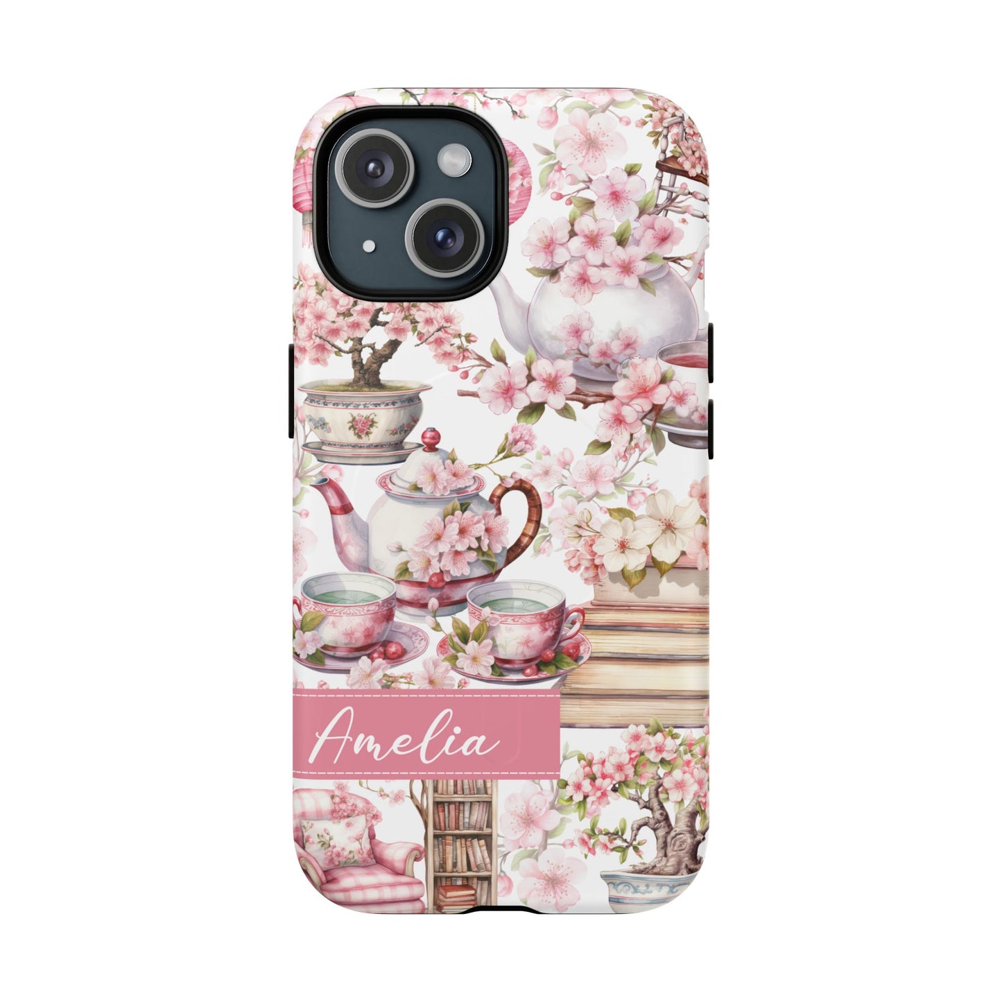 Tea Lover iPhone Case - MagSafe iPhone Case - Cherry Blossom Design