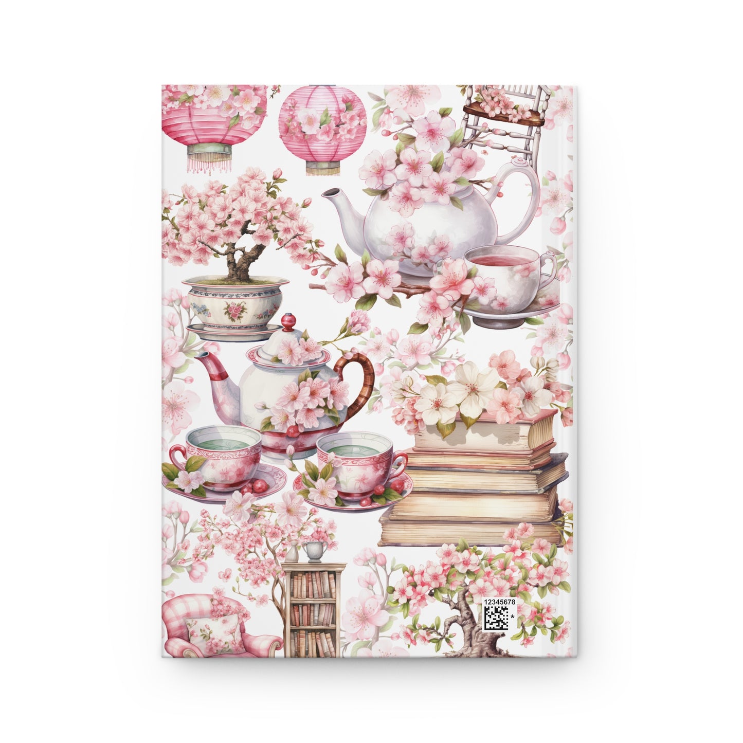 Floral Tea Cherry Blossom Hardcover Notebook