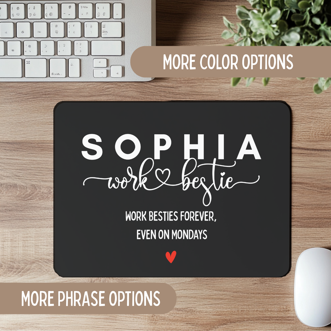 Work Bestie Mouse Pad - Co Worker Gift