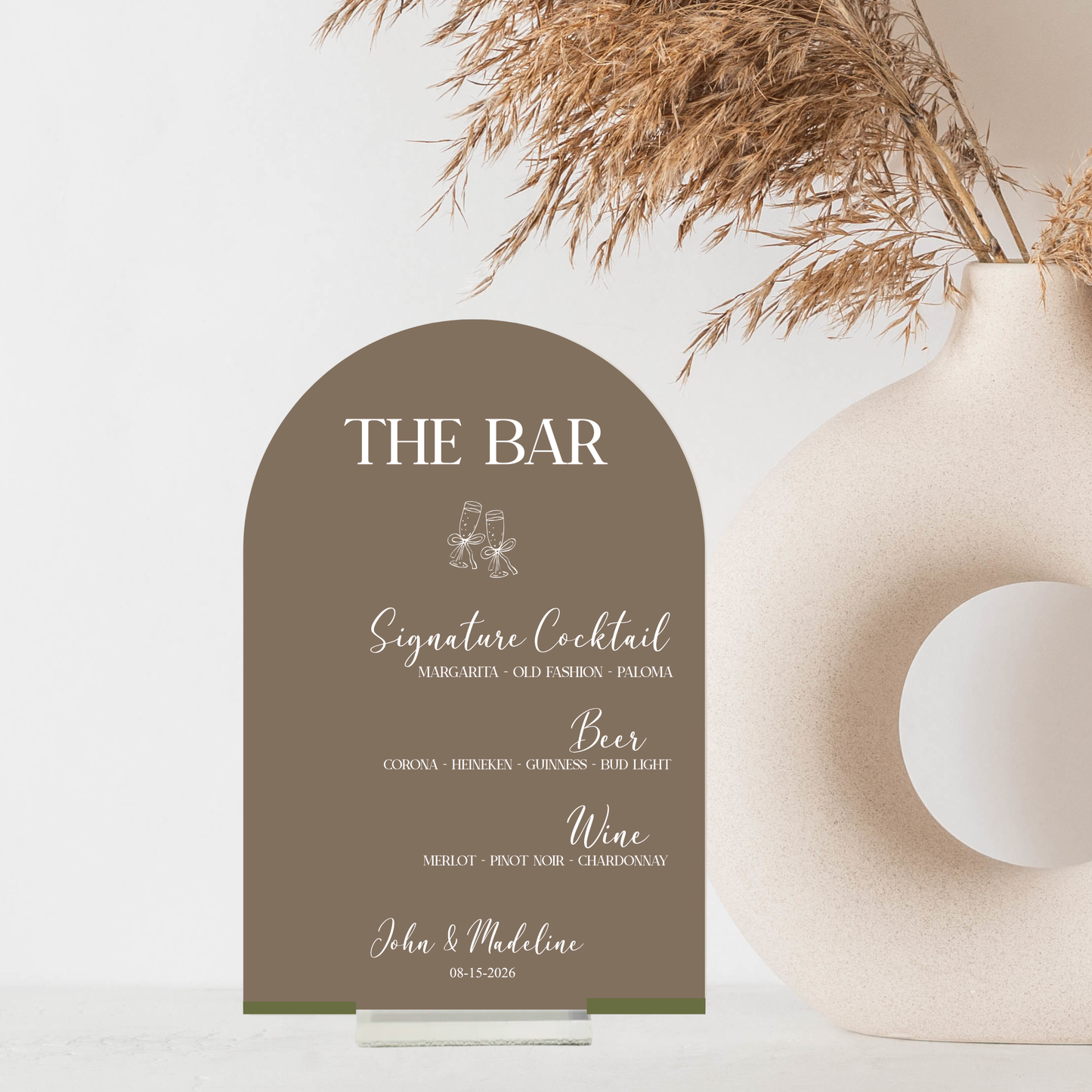 Arch Sign Bar Menu