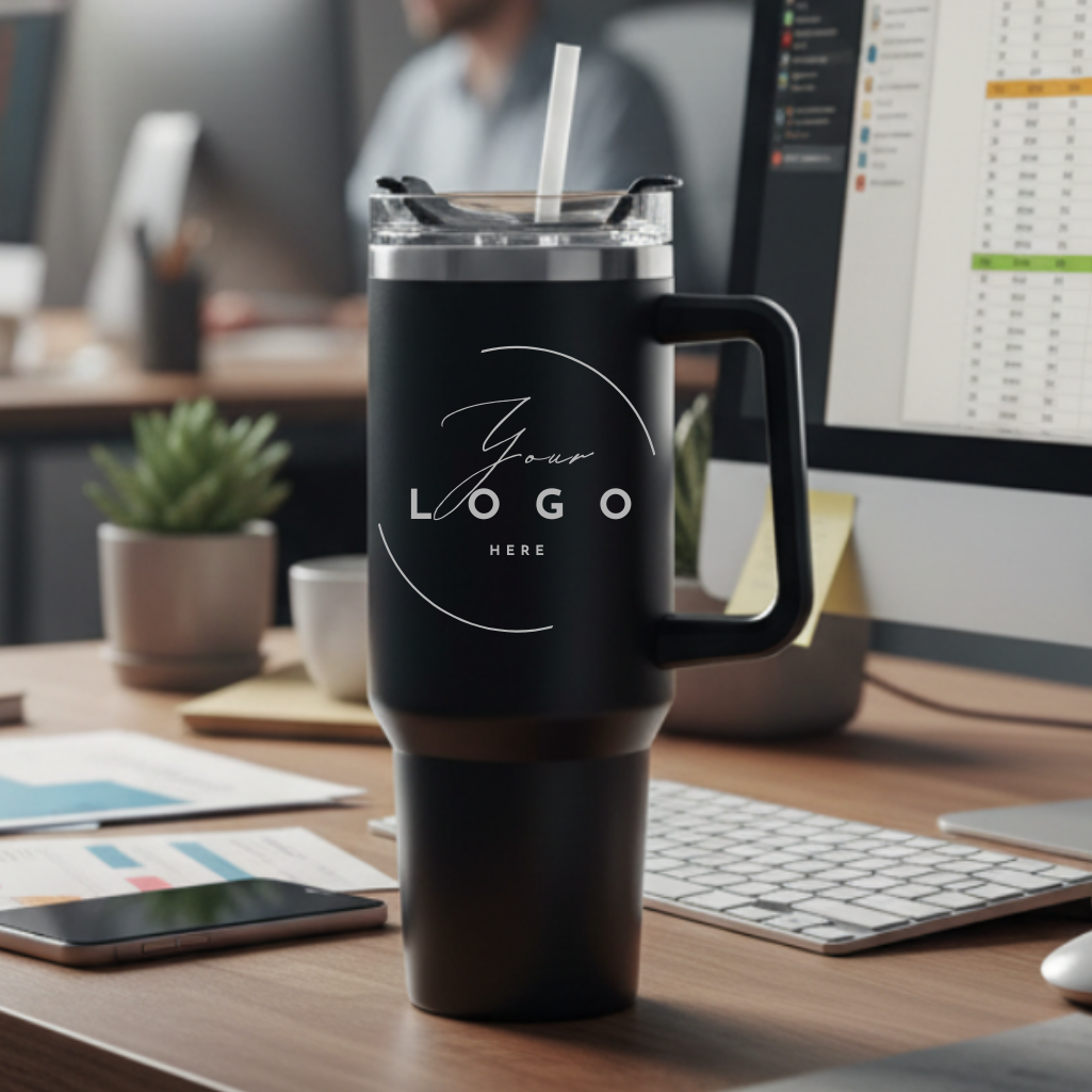 40oz Tumbler With Logo - Laser Engraved