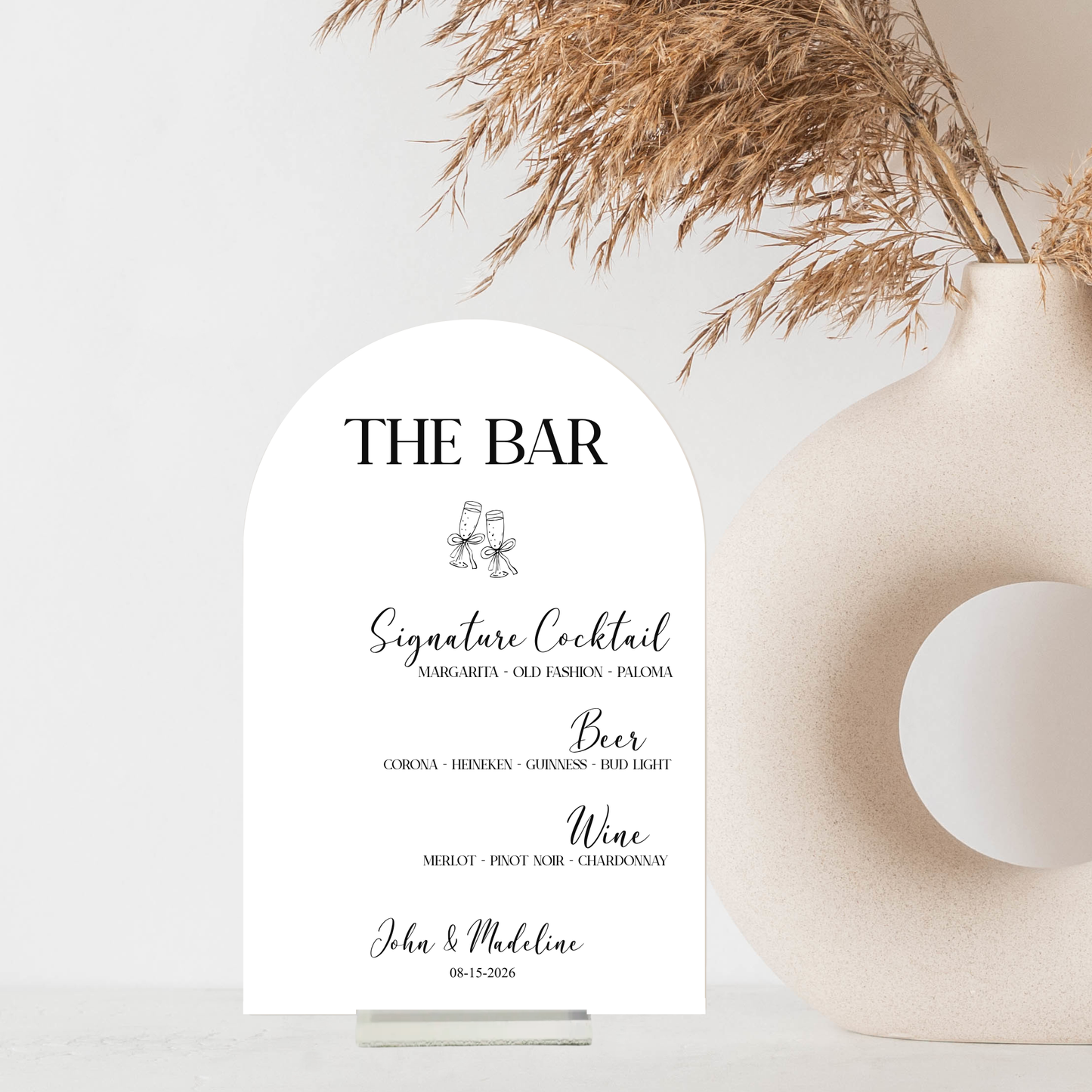 Arch Sign Bar Menu