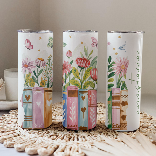 Gift for Book lover - Custom name tumbler